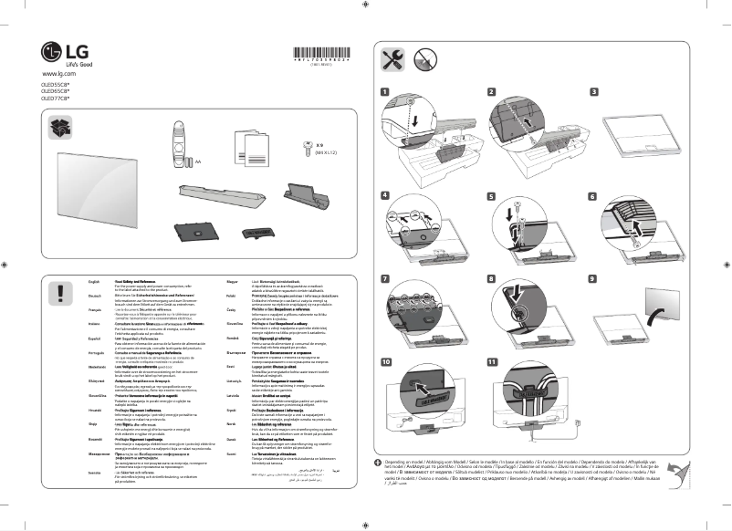 Imagen de la primera página del manual del dispositivo OLED77C8PLA