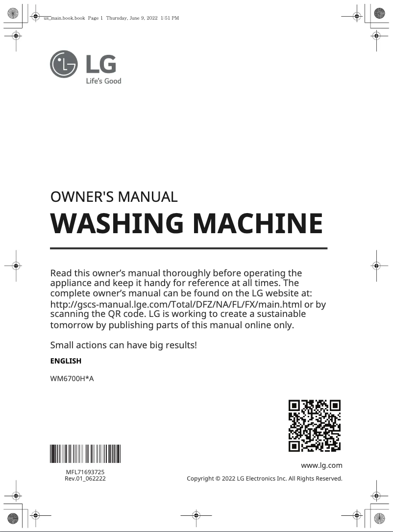 Imagen de la primera página del manual del dispositivo WM6700HBA