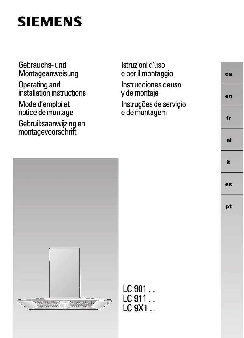 Imagen de la primera página del manual del dispositivo LC9X150