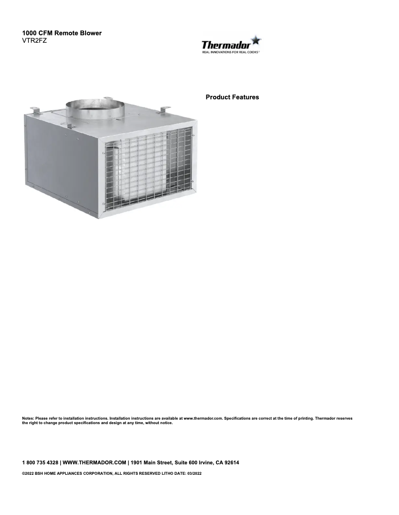 Imagen de la primera página del manual del dispositivo VTR2FZ