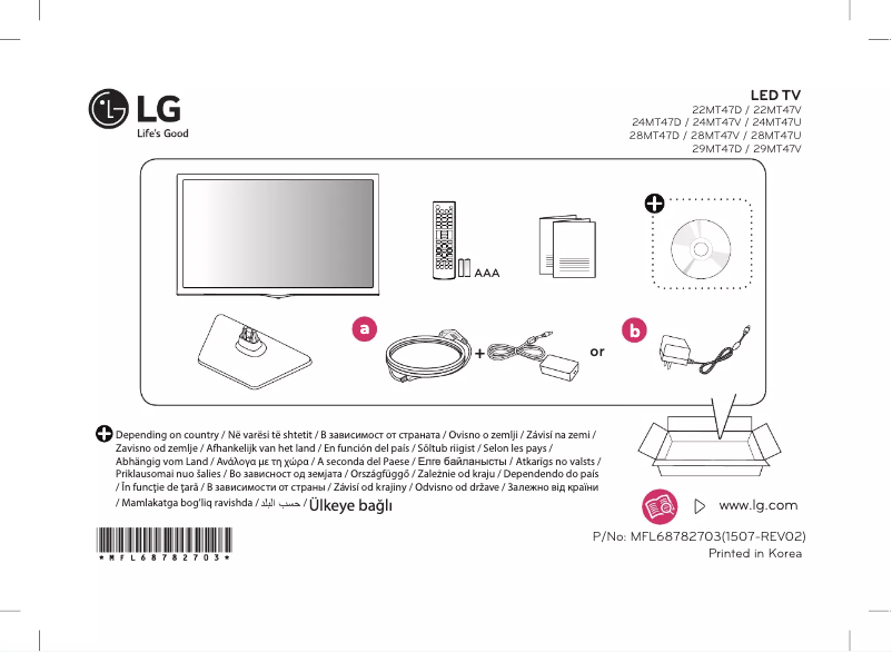 Imagen de la primera página del manual del dispositivo 24MT47V