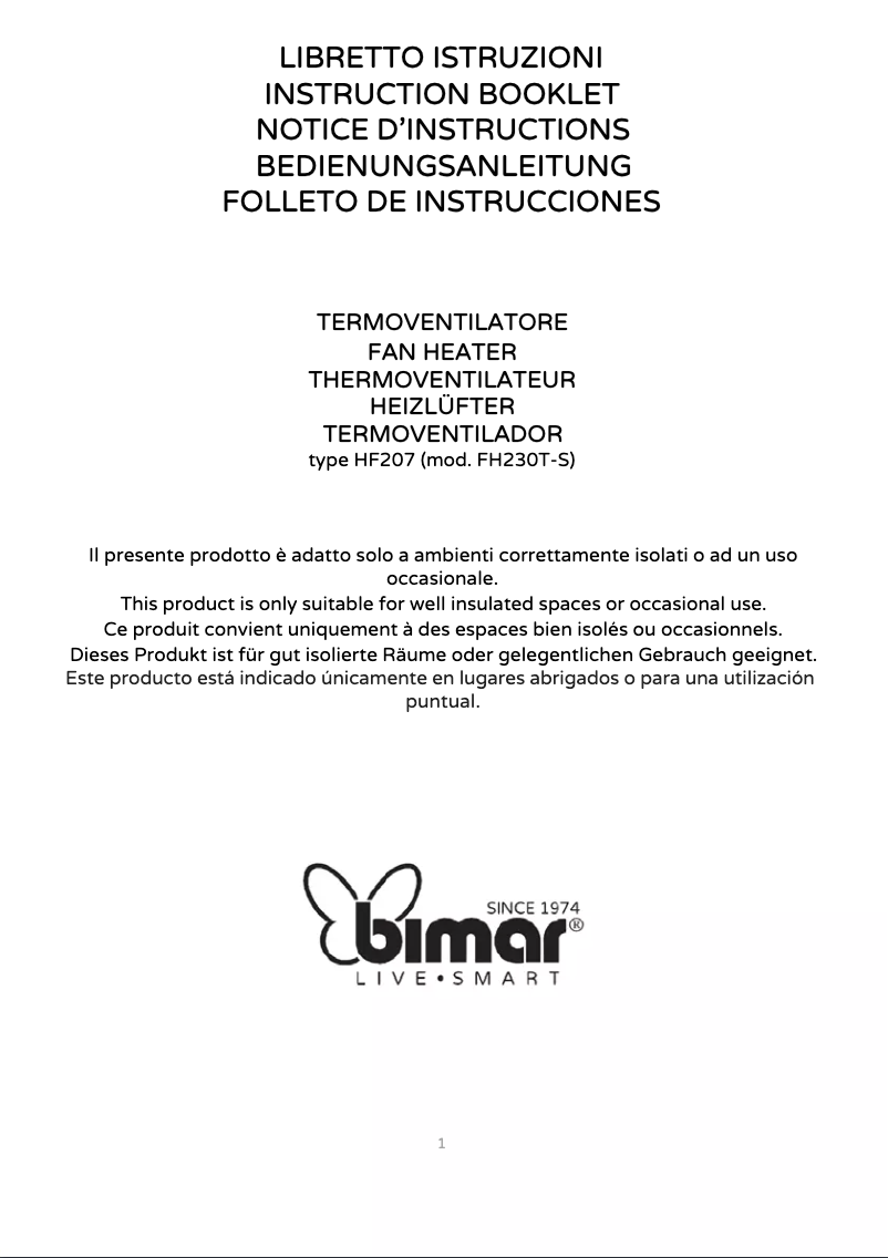 Imagen de la primera página del manual del dispositivo HF207