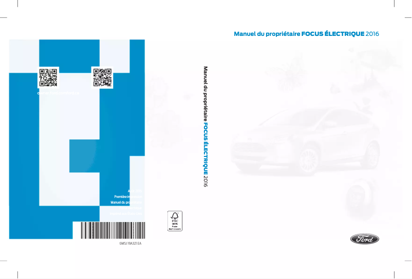 Página 1 del manual Manual de usuario Ford Focus Electric (2016)