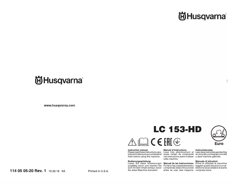 Imagen de la primera página del manual del dispositivo LC 153-HD