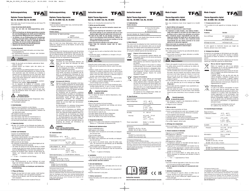 Imagen de la primera página del manual del dispositivo 30.5000.02