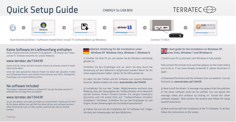 Página nº 1 - Manual de usuario Terratec Cinergy S2 USB BOX 134439