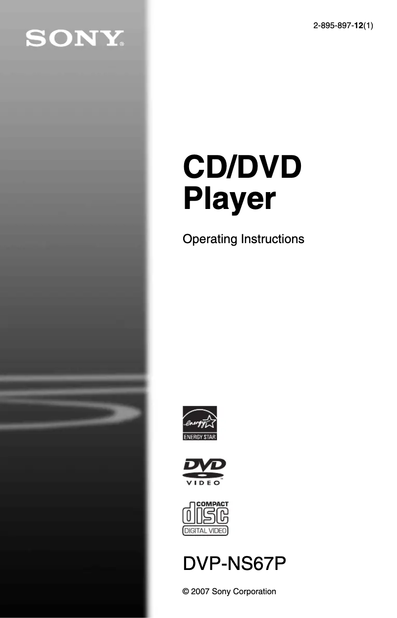 Imagen de la primera página del manual del dispositivo DVP-NS67P