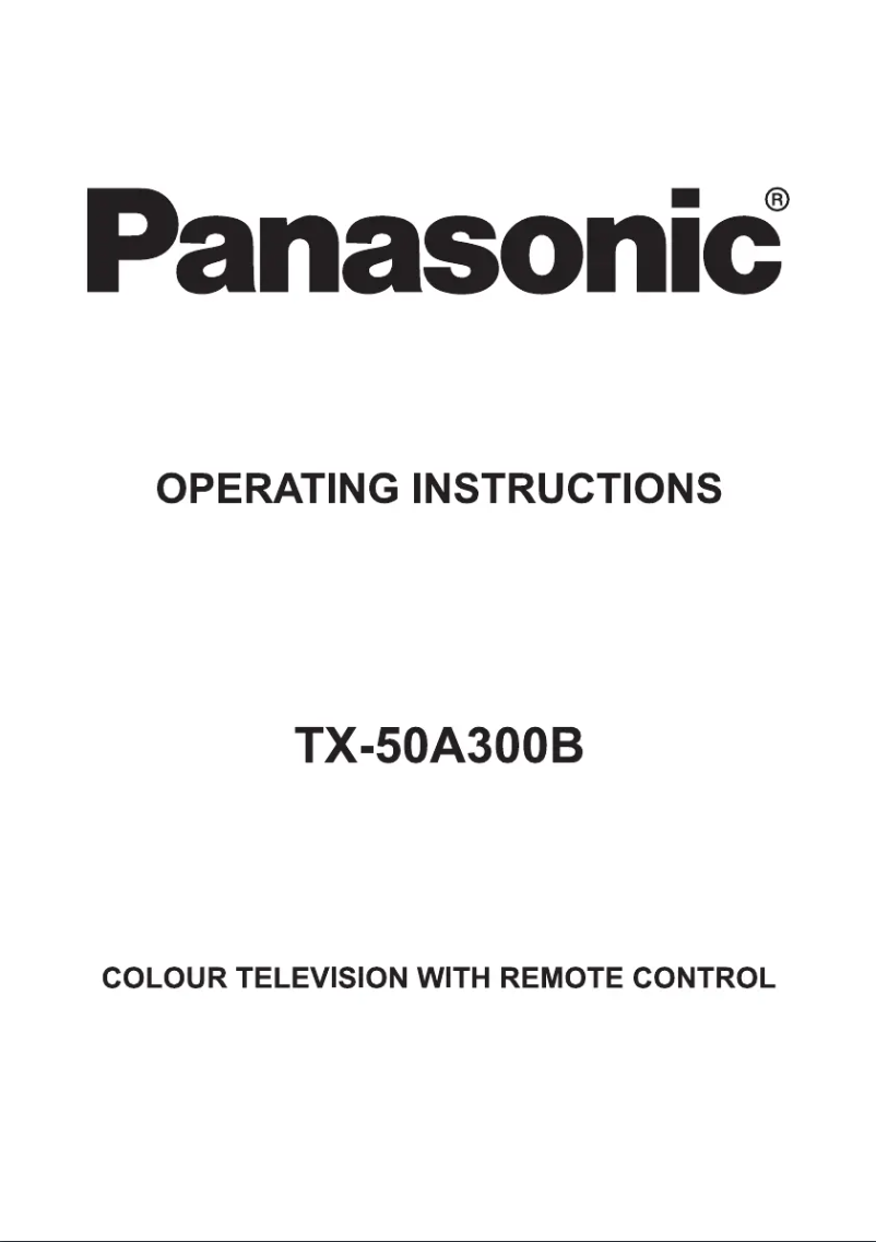Imagen de la primera página del manual del dispositivo Viera TX-50A300B