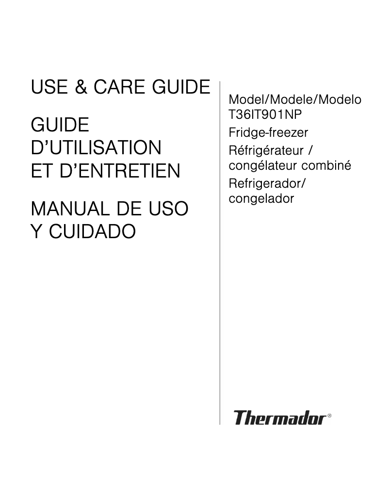 Página 1 del manual Manual de uso y mantenimiento Thermador Freedom T36IT900NP