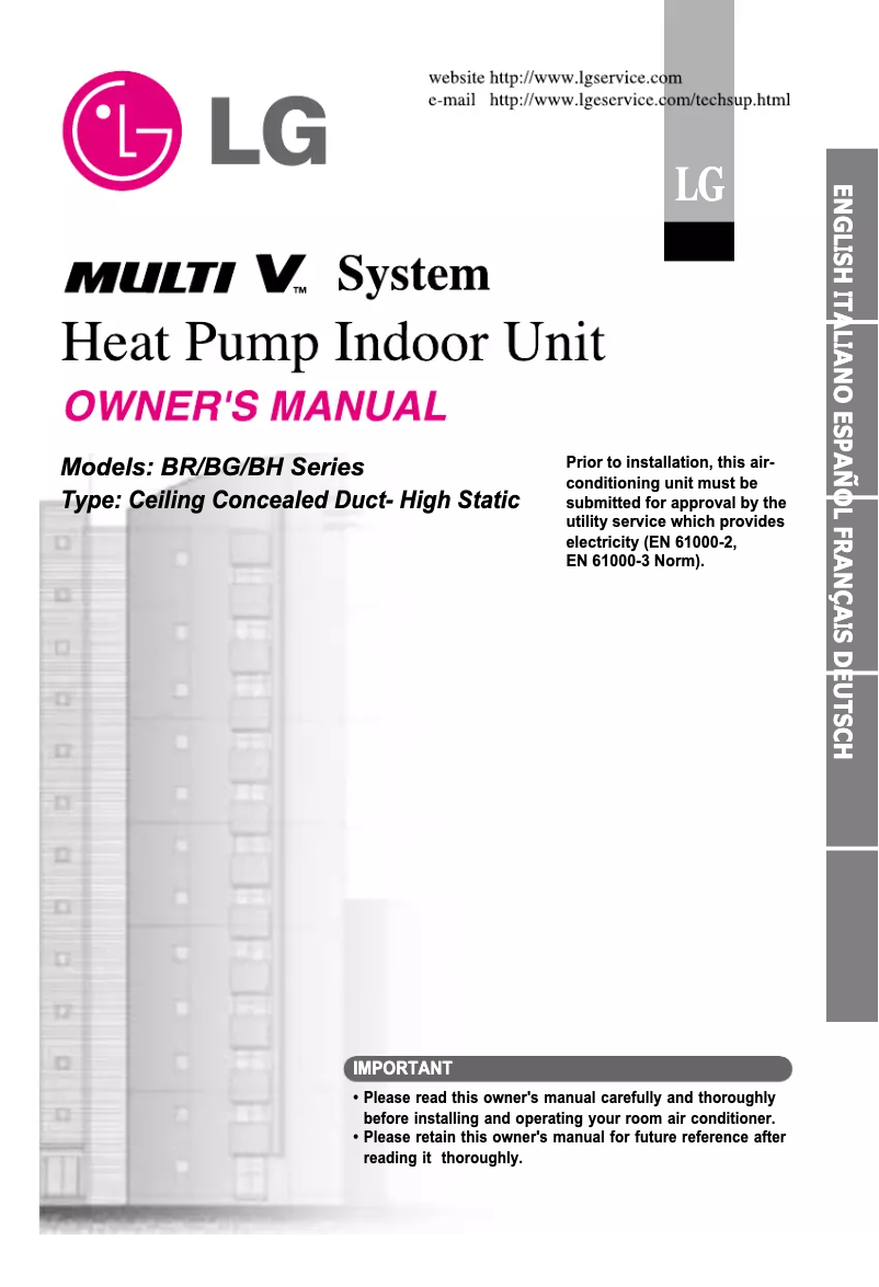 Página 1 del manual Manual de usuario LG ARNU36GBGA0