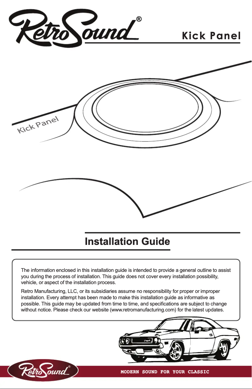 Imagen de la primera página del manual del dispositivo Kick Panel