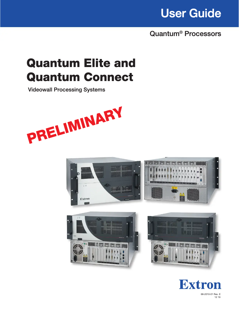 Página 1 del manual Manual de usuario Extron Quantum Elite