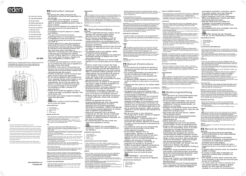 Imagen de la primera página del manual del dispositivo ED-7006