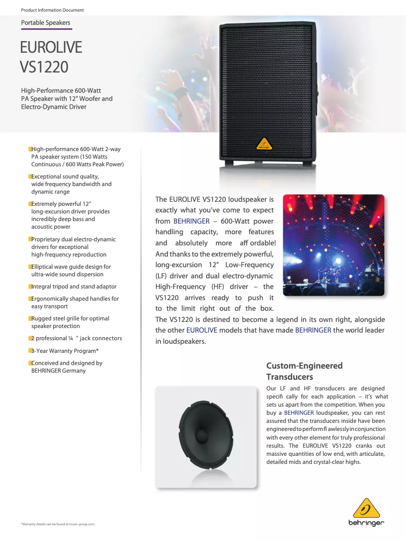 Imagen de la primera página del manual del dispositivo VS1220