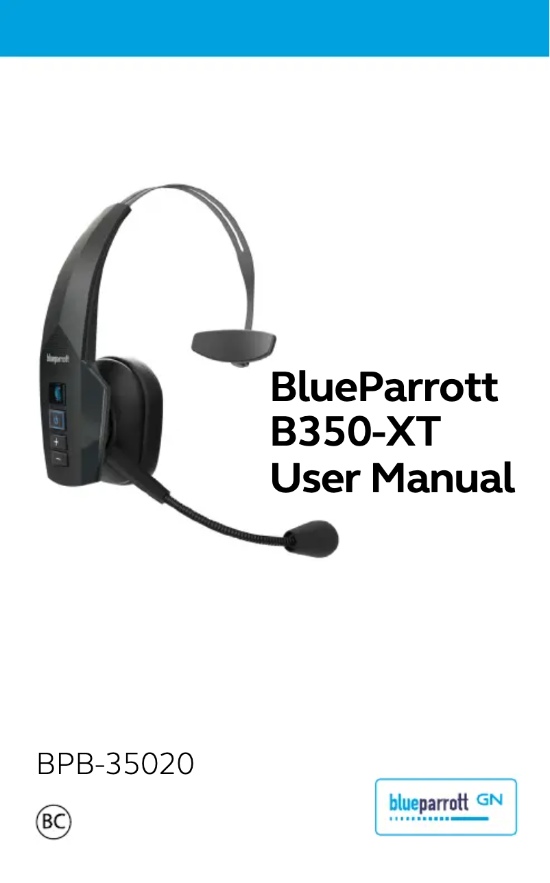 Página nº 1 - Manual de usuario Jabra BlueParrott B350-XT
