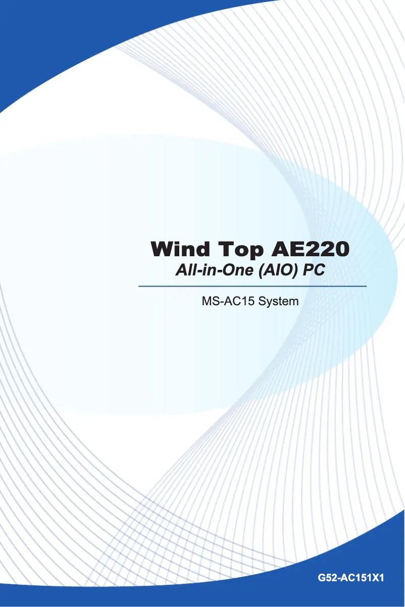 Imagen de la primera página del manual del dispositivo Wind Top AE220-030EU