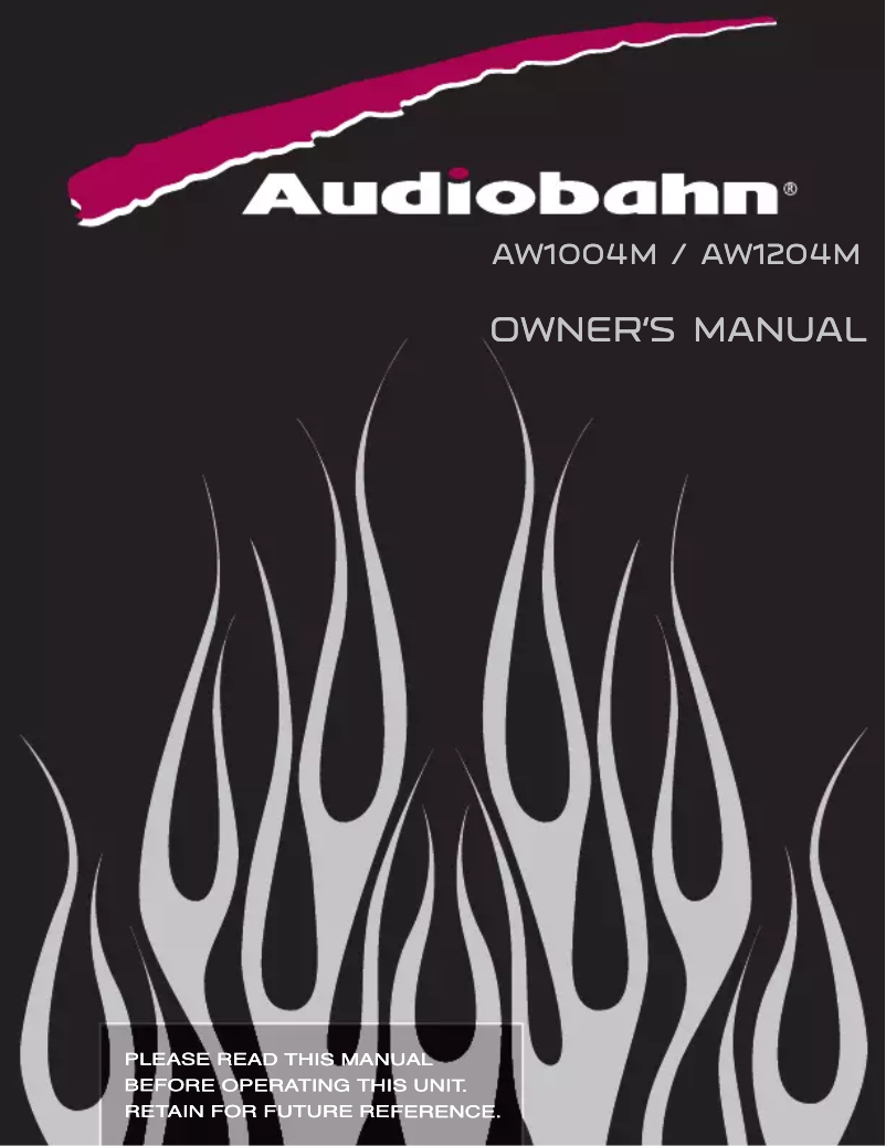 Página 1 del manual Manual de usuario Audiobahn AW1004M