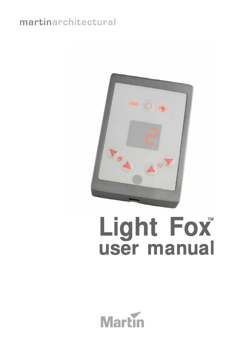 Página 1 del manual Manual de usuario Martin Light Fox