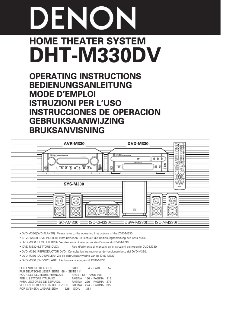 Página 1 del manual Manual de usuario Denon DHT-M330DV