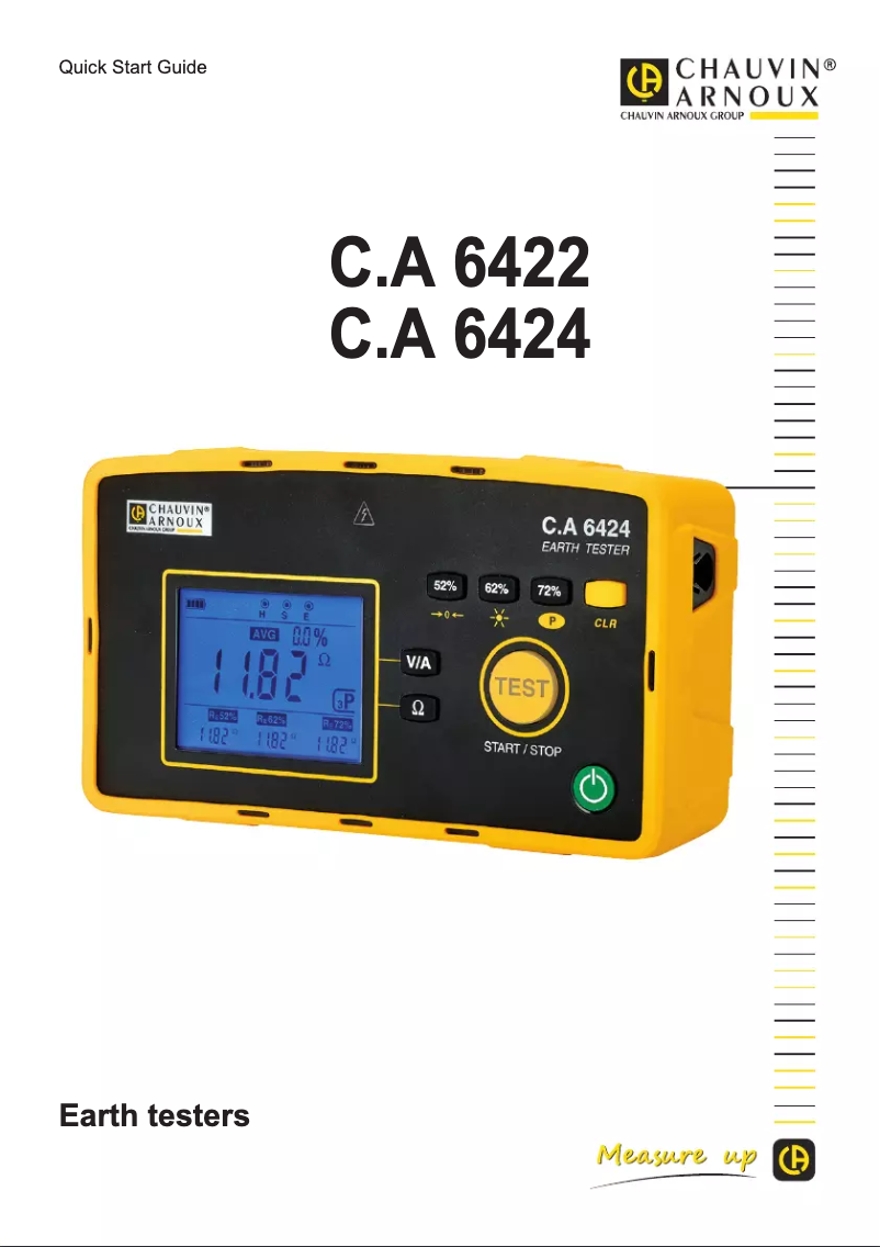 Página 1 del manual Guía de inicio rápido Chauvin Arnoux C.A 6424