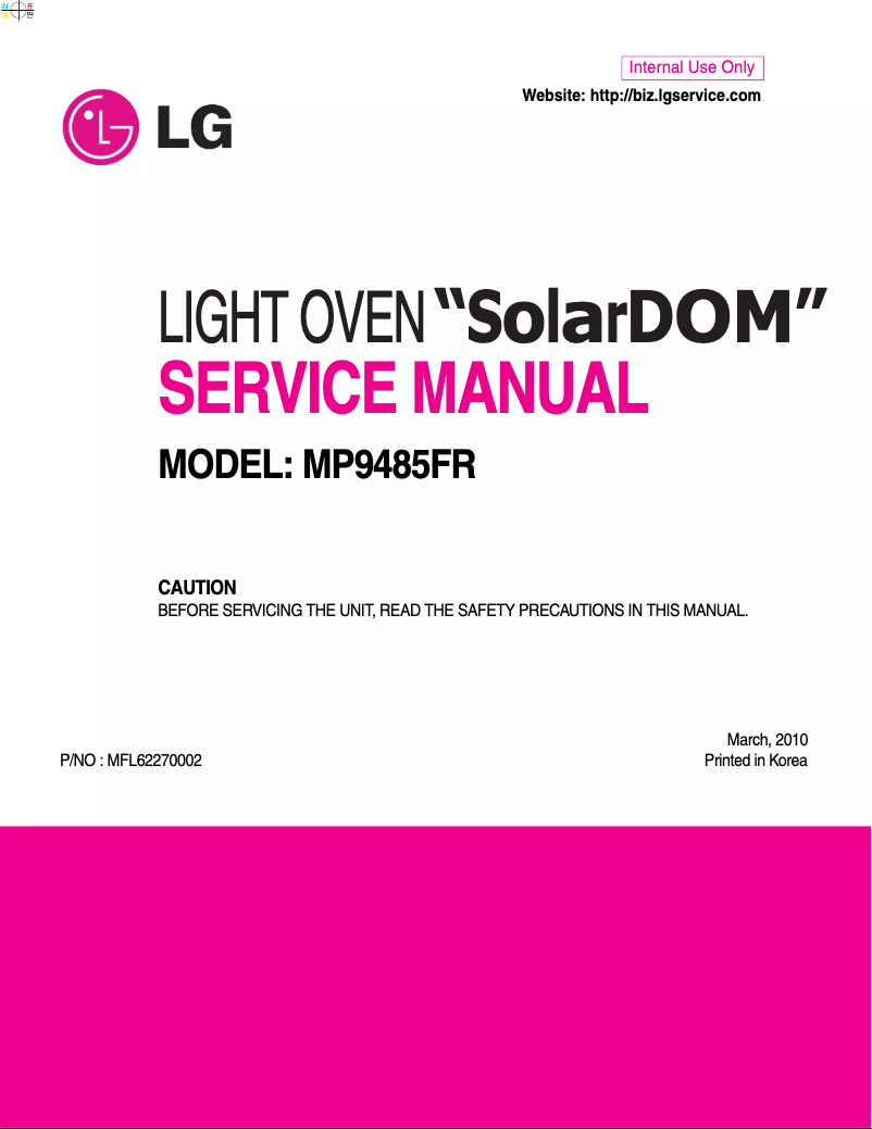 Página 1 del manual Manual de usuario LG MS-4580MRC
