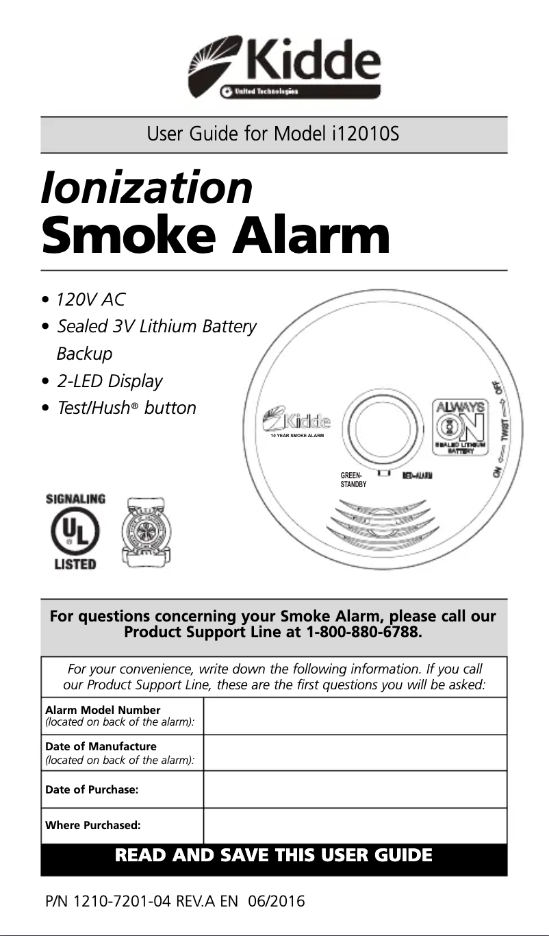 Imagen de la primera página del manual del dispositivo i12010S