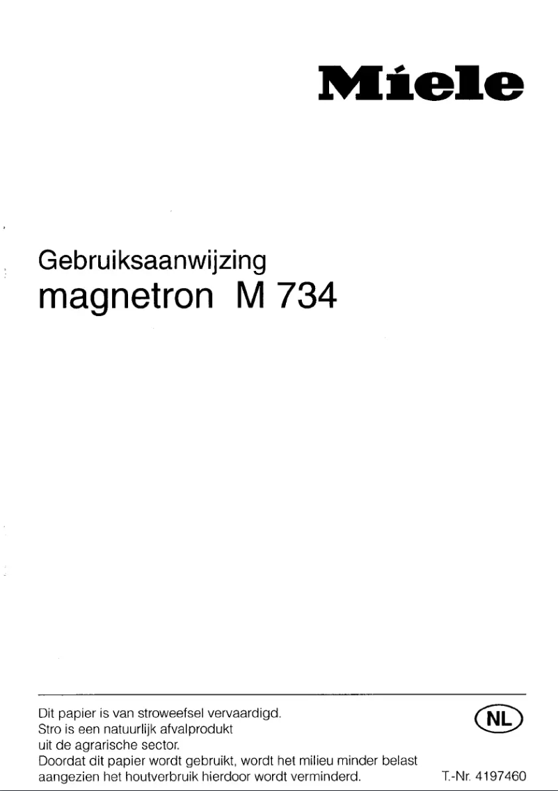 Imagen de la primera página del manual del dispositivo M 734