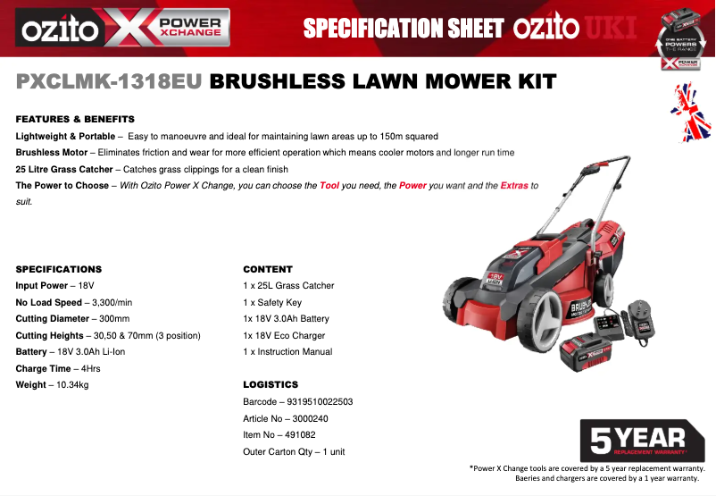 Imagen de la primera página del manual del dispositivo PXCLMK-1318EU