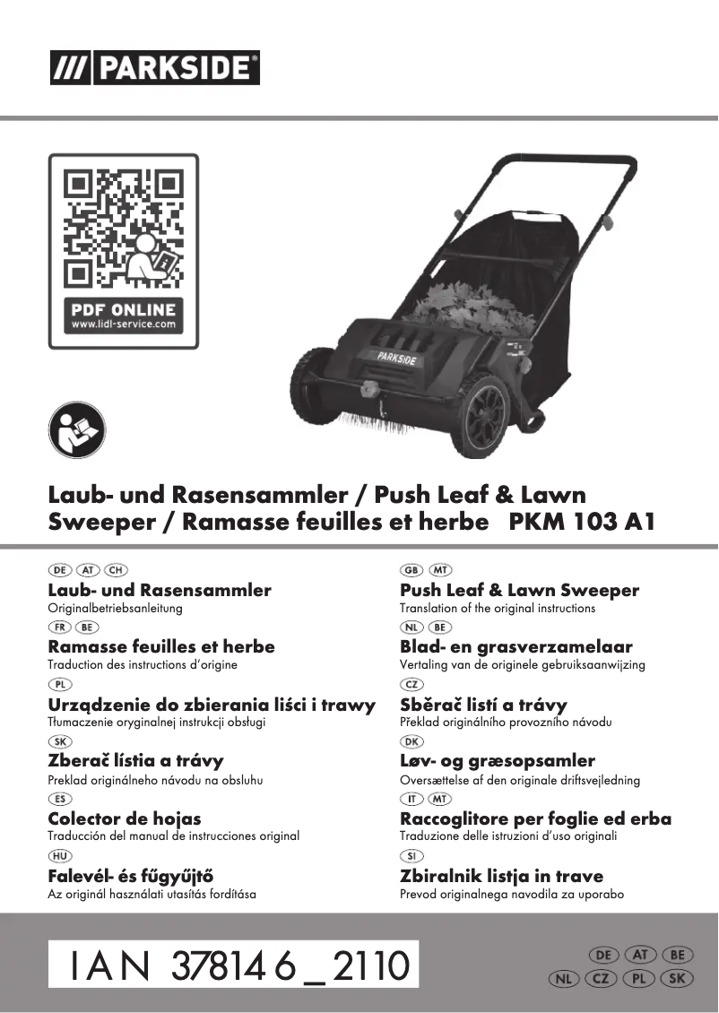 Imagen de la primera página del manual del dispositivo PKM 103 A1