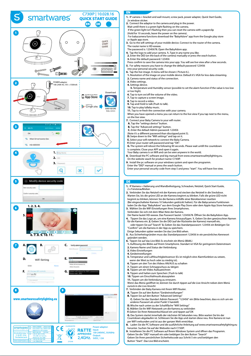 Página nº 1 - Manual de usuario Smartwares C730IP
