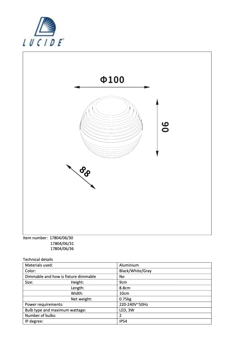 Imagen de la primera página del manual del dispositivo Ayo