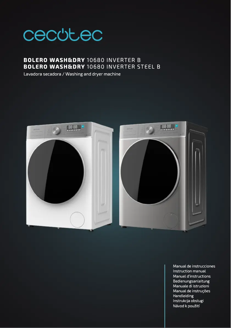 Página 1 del manual Manual de usuario Cecotec Bolero Wash&Dry 10680 Inverter Steel B