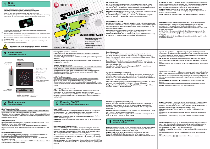 Imagen de la primera página del manual del dispositivo Square
