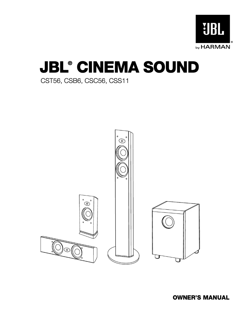 Página 1 del manual Manual de usuario JBL Cinema Sound CST56