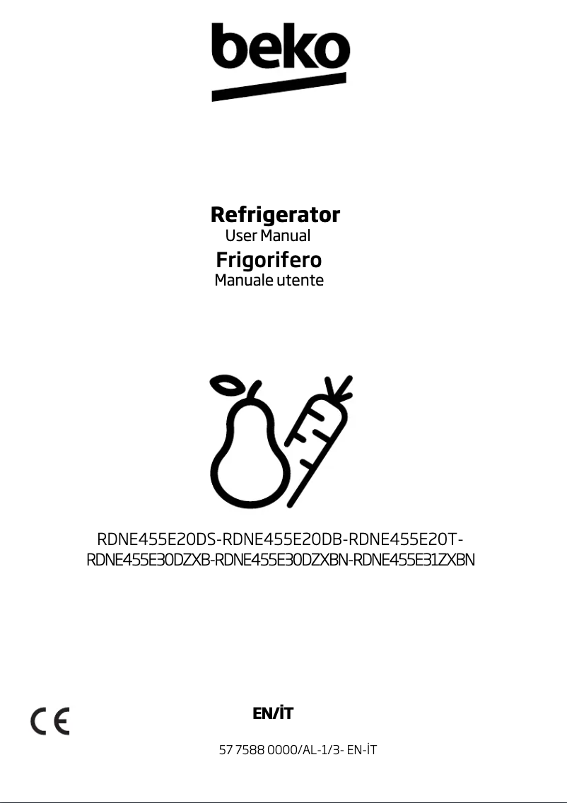 Página 1 del manual Manual de usuario Beko RDNE455E20T