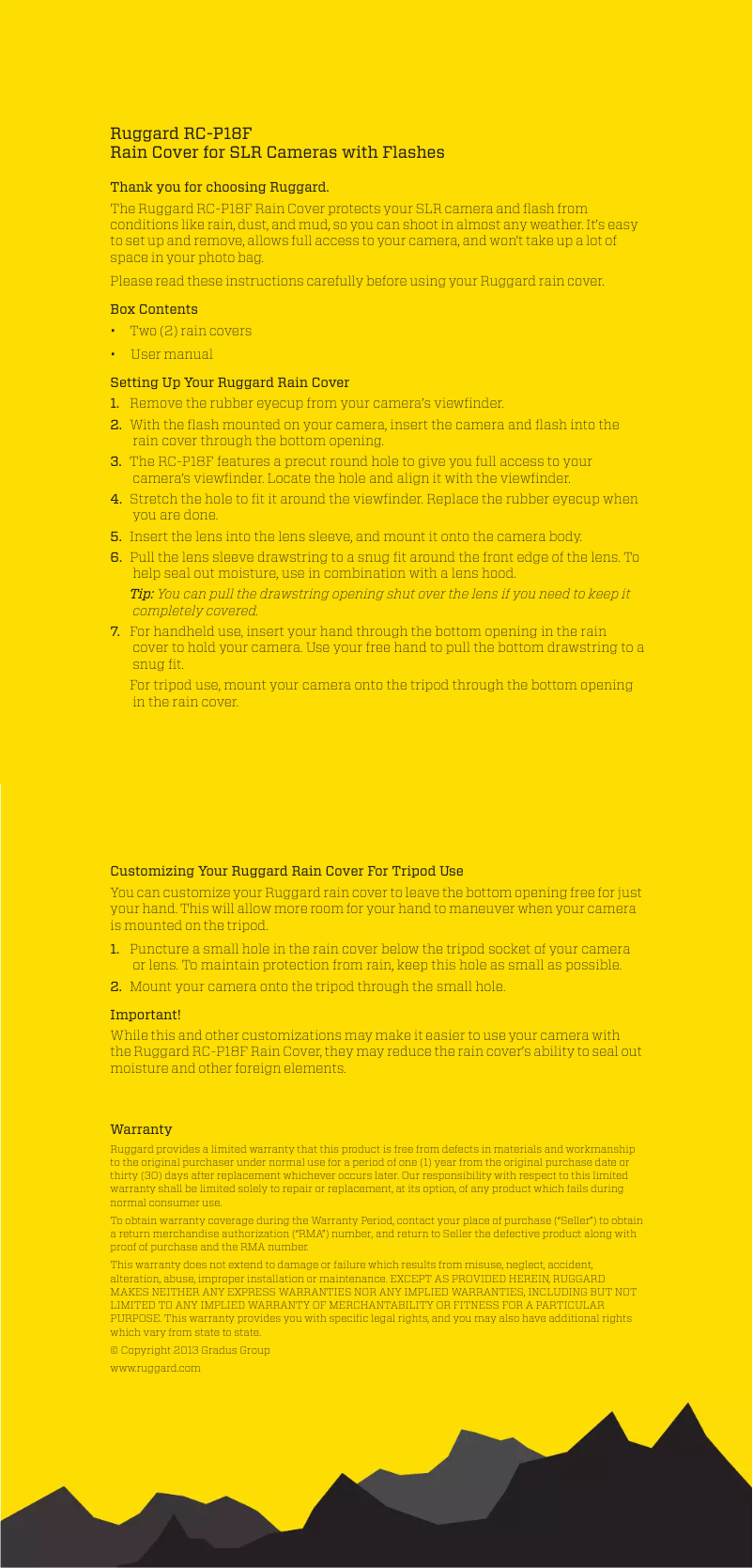 Página 1 del manual Manual de usuario Ruggard RC-P18F