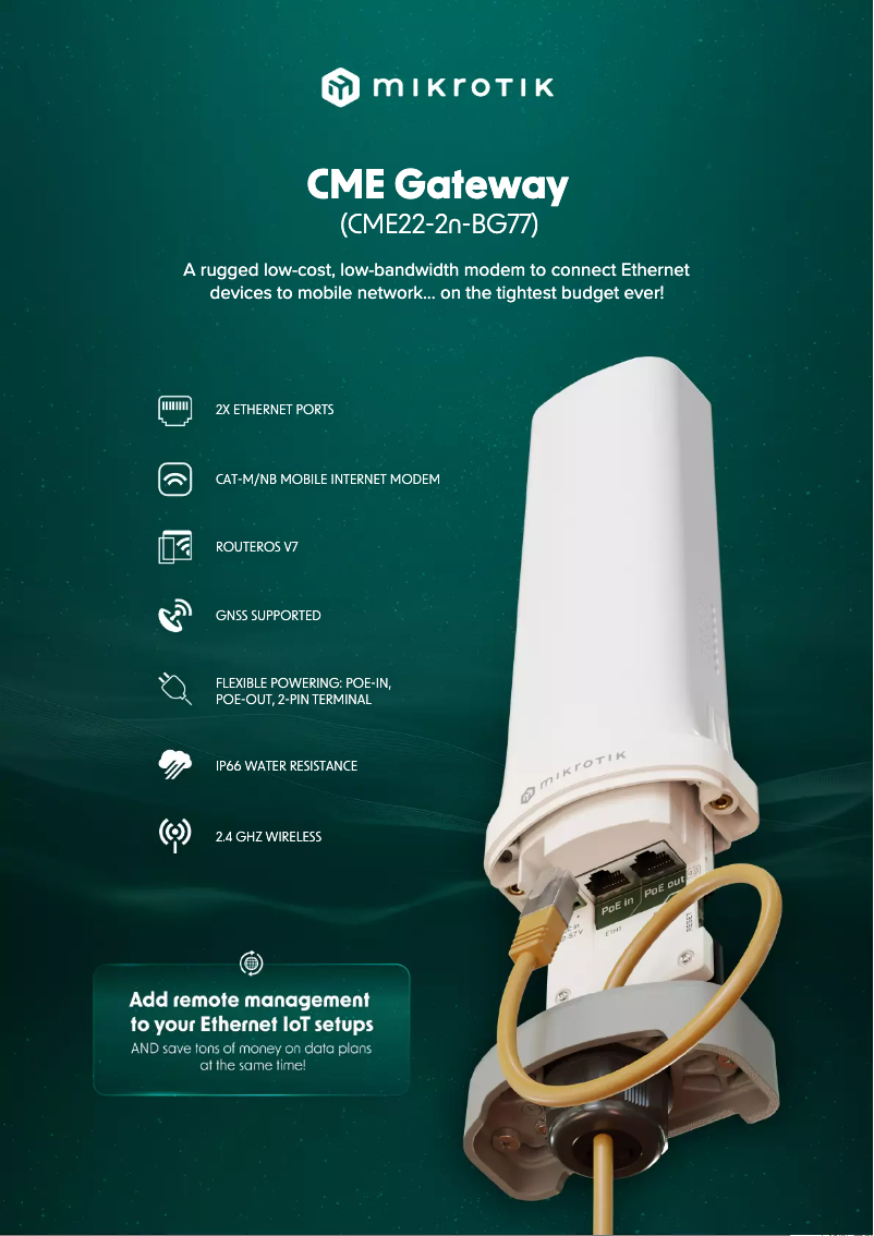 Imagen de la primera página del manual del dispositivo CME22-2n-BG77