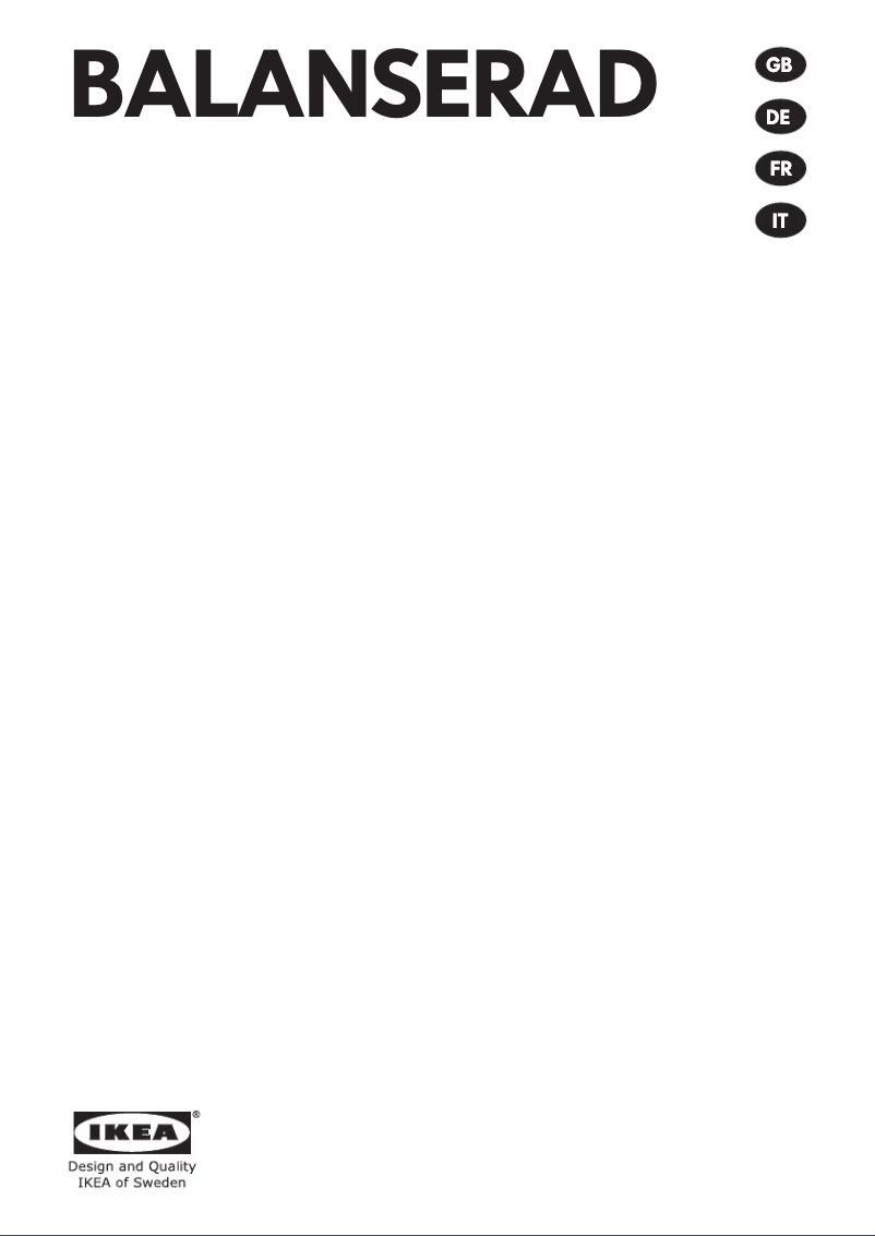 Imagen de la primera página del manual del dispositivo BALANSERAD 905.269.94