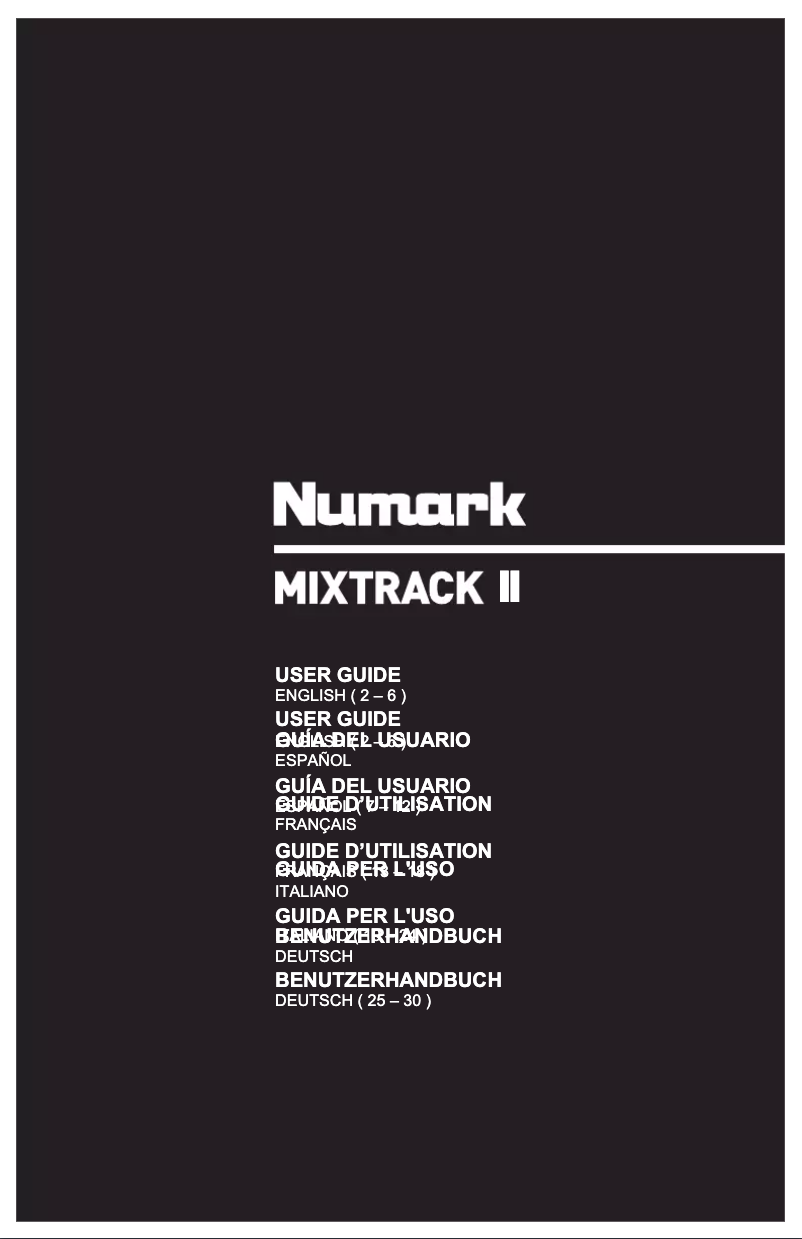 Página nº 1 - Manual de usuario Numark Mixtrack II