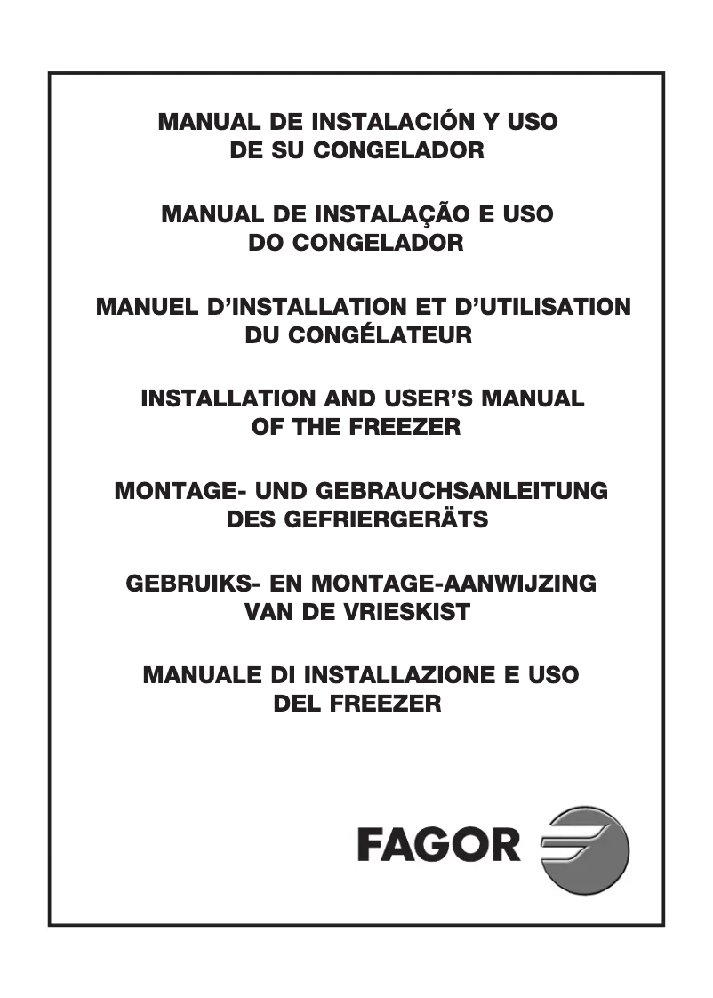 Página 1 del manual Manual de usuario Fagor CIV-82