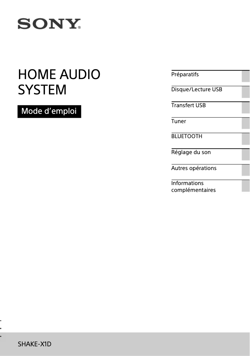 Imagen de la primera página del manual del dispositivo SHAKE-X1D