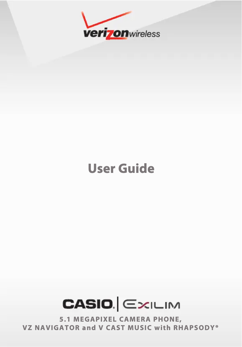 Imagen de la primera página del manual del dispositivo Exilim C721