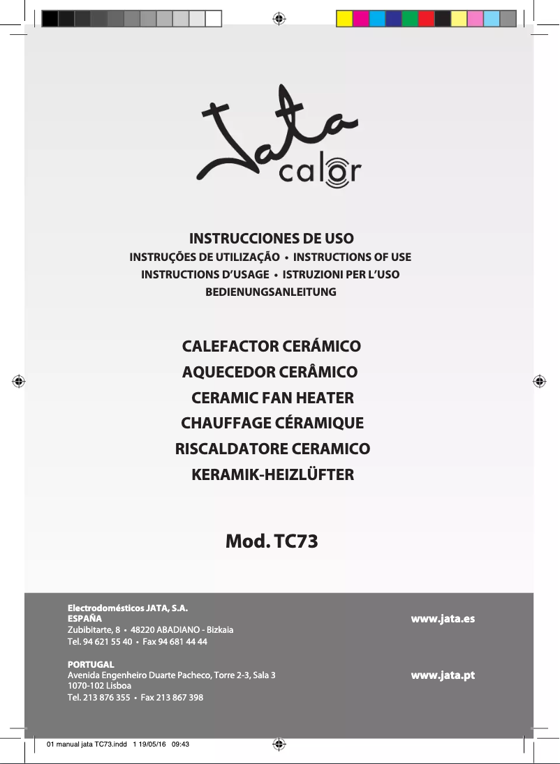 Página 1 del manual Manual de usuario Jata TC73