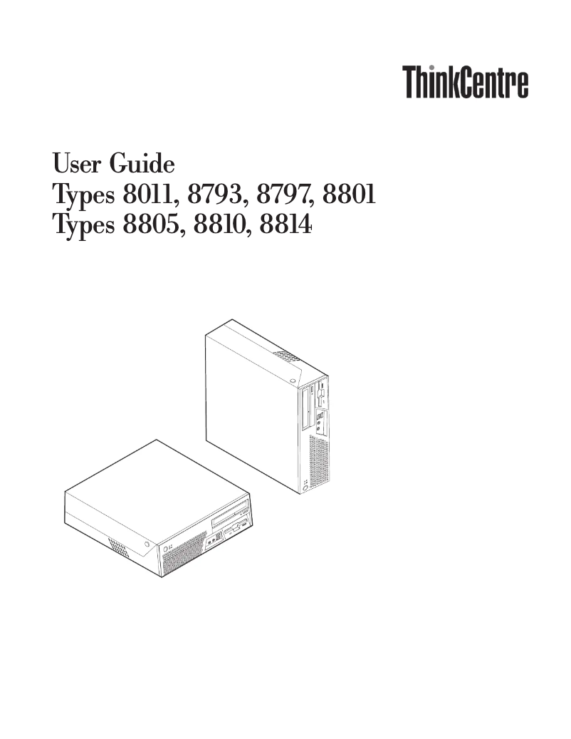 Imagen de la primera página del manual del dispositivo ThinkCentre 8810