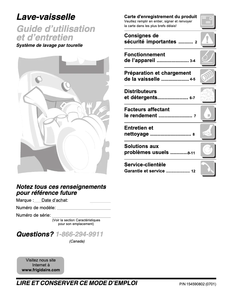 Página nº 1 - Manual de usuario Frigidaire FBD2400KS