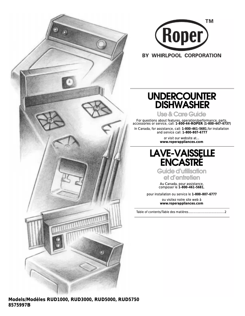 Imagen de la primera página del manual del dispositivo RUD5750KB1