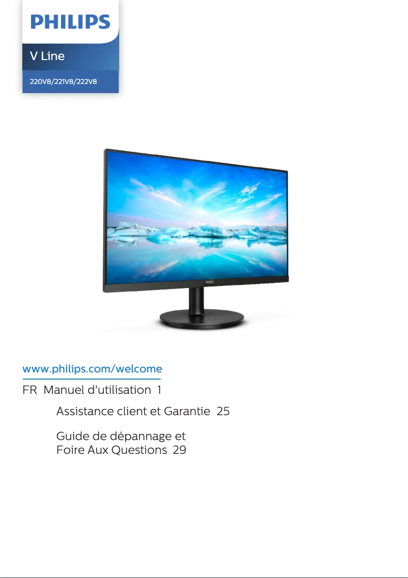 Imagen de la primera página del manual del dispositivo V Line 221V8