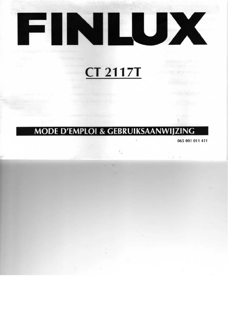Página 1 del manual Manual de usuario Finlux CT 2117 T