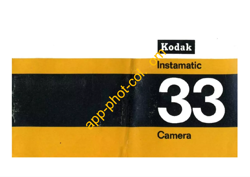 Imagen de la primera página del manual del dispositivo Instamatic 33