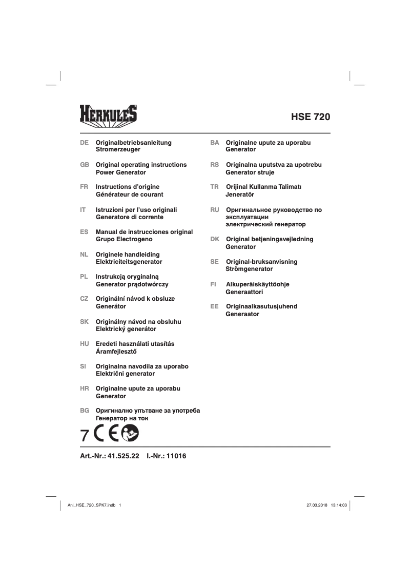 Página 1 del manual Manual de usuario Herkules HSE 720